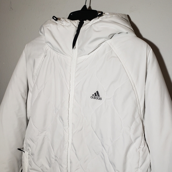 Adidas Originals Women's Reversible Sherpa Jacket White Gray Size small - Picture 4 of 15
